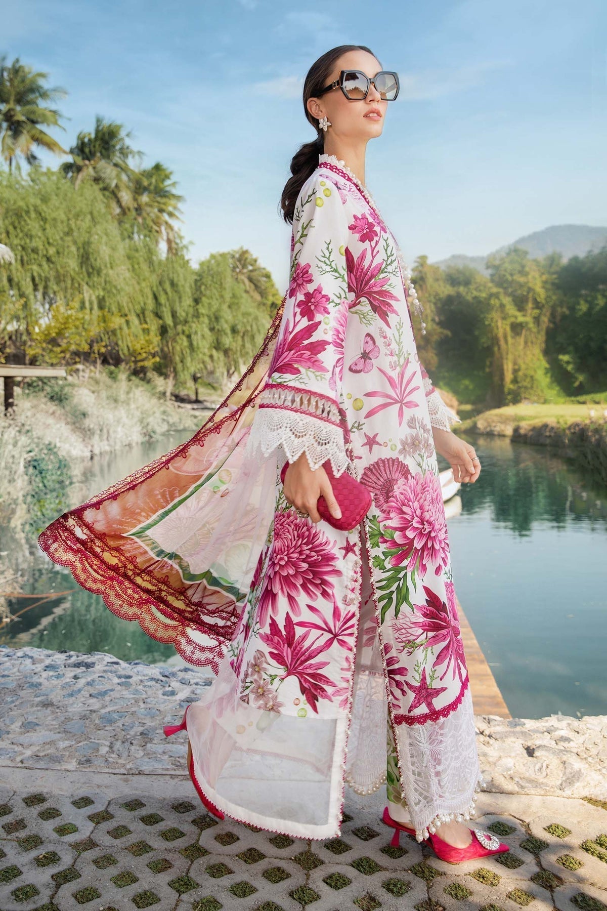Maria B | M Prints 25 | MPT-2510-A S White Lawn