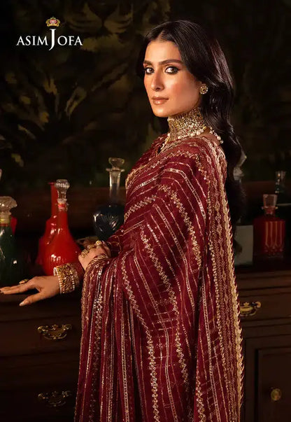 Asim Jofa | Makhmal Wedding Velvet 23 | AJMM-02 - Pakistani Designer Dress - by Asim Jofa | Type: Formal - 100% Original at Saira Sultan