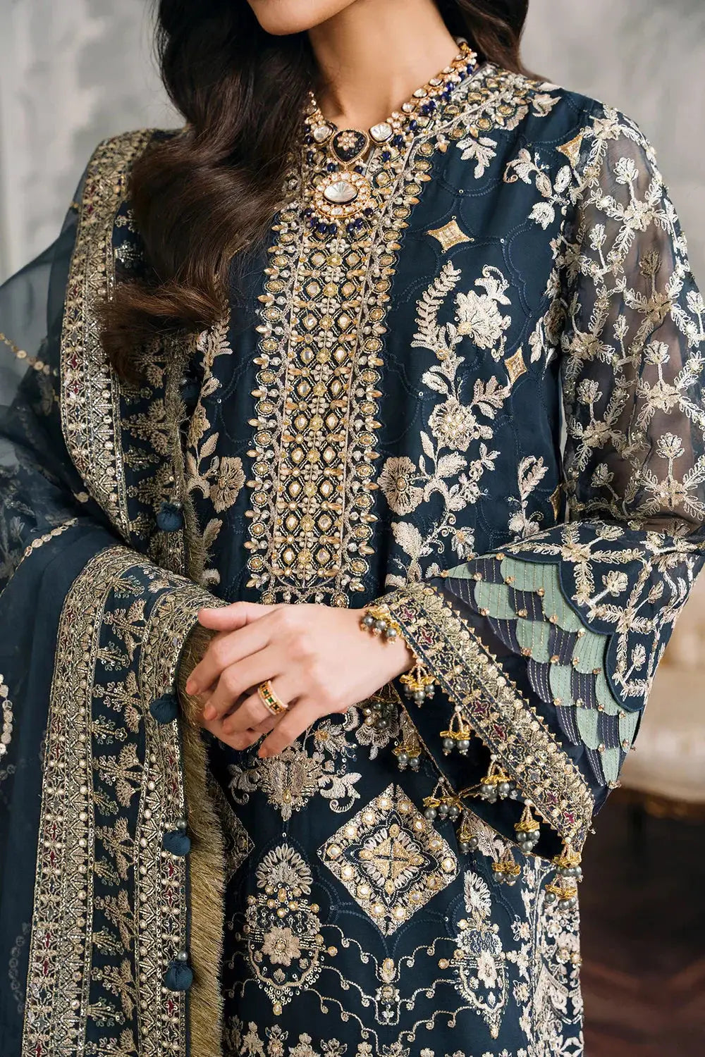 Baroque | Chantelle Embroidered Collection | CH12-01 - Pakistani Designer Dress - by Baroque | Type: Formal - 100% Original at Saira Sultan