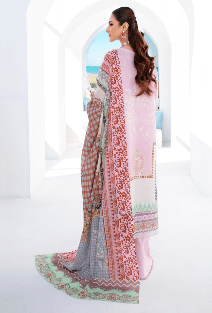 Humdum | Saira Bano Lawn 24 | D08 - Pakistani Designer Dress - by HumDum | Type: Casuals - 100% Original at Saira Sultan