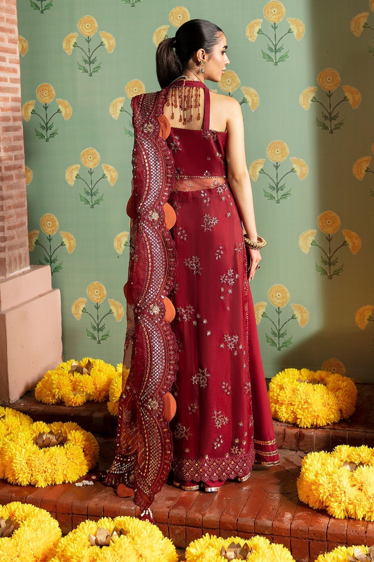 Nureh | Jhoomro Wedding Formals | NL-53 - MAHRO - Pakistani Designer Dress - by Nureh | Type: Bridal - 100% Original at Saira Sultan