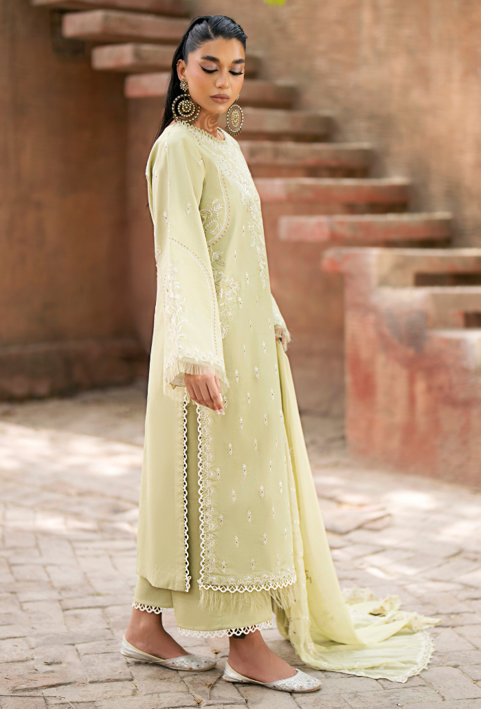Humdum | Selin Lawn 25 | Selin - D09 L Pastel Mint Lawn
