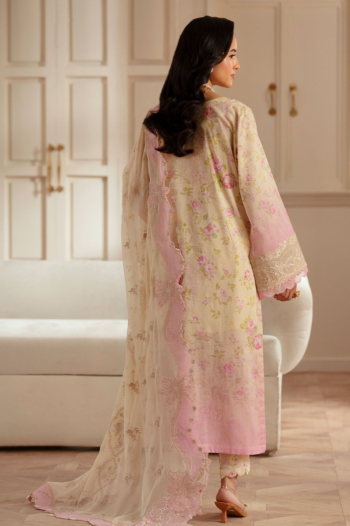Nureh | Feya Eid Lawn | FE-05 S Beige Lawn