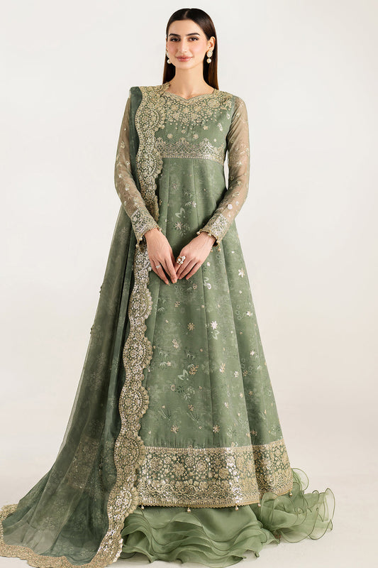 Farasha | Fiorella Formals | Olive Aura - Pakistani Designer Dress - by Farasha - Type : Ladies Clothes - 100% Original at Saira Sultan