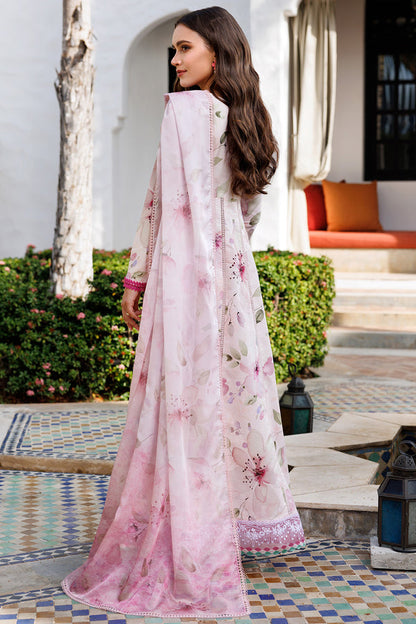 Farasha | Printed Essentials | Pink Bloom S Pale Pink Lawn