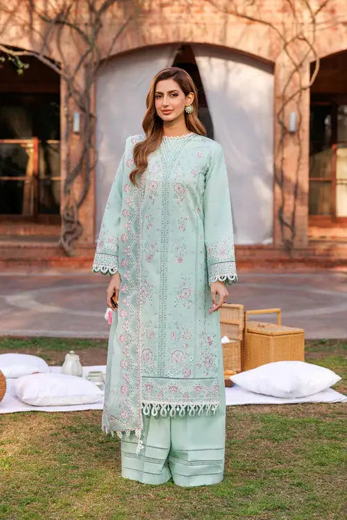 Farasha | Kaavish Lawn 24 | WHISPER MINT - Pakistani Designer Dress - by Farasha | Type: Luxury - 100% Original at Saira Sultan