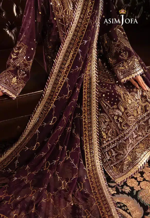 Asim Jofa | Makhmal Wedding Velvet 23 | AJMM-06 - Pakistani Designer Dress - by Asim Jofa | Type: Formal - 100% Original at Saira Sultan