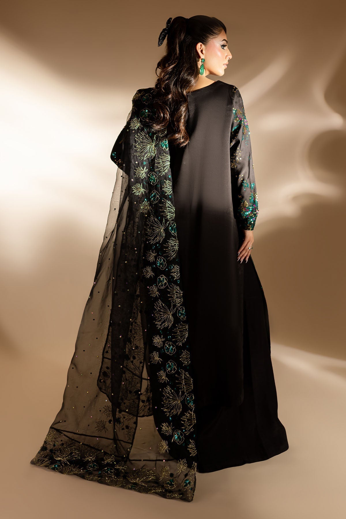 Nureh | Fancy Formals | TW-02 GOLDEN STARDUST - Pakistani Designer Dress - by Nureh - Type : Ladies Clothes - 100% Original at Saira Sultan