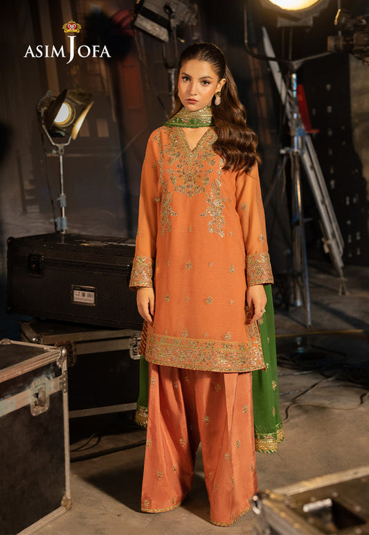 Asim Jofa | Festive Collection 25 | AJLF-03 XS Peach Chiffon