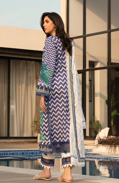 Alzohaib | Premium Prints 25 | AZP-25-11 S Navy Digital Printed