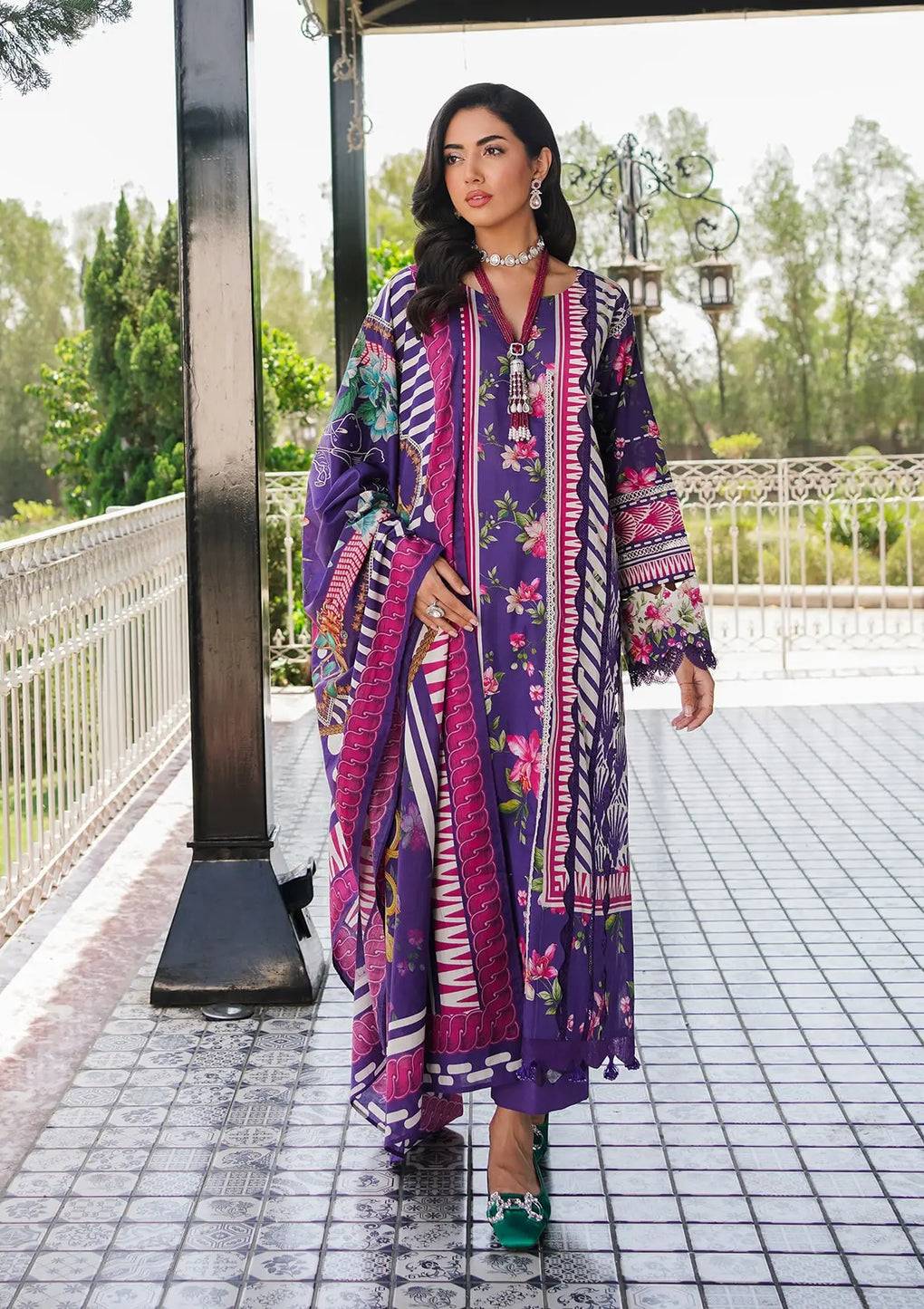 Elaf Premium | Printed Collection 24 | EEP-02B - Bloomie - Pakistani Designer Dress - by Elaf Premium | Type: Casuals - 100% Original at Saira Sultan