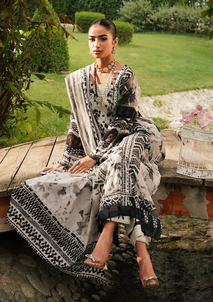 Elaf Premium | Printed Collection 24 | EEP-07B - Black Blossom - Pakistani Designer Dress - by Elaf Premium | Type: Casuals - 100% Original at Saira Sultan