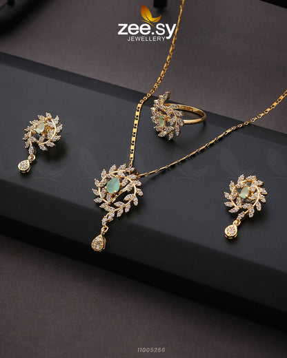 Pendant-0100 Golden Mint Green