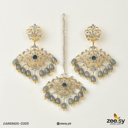 Sunflower Earrings-0305 GRAY