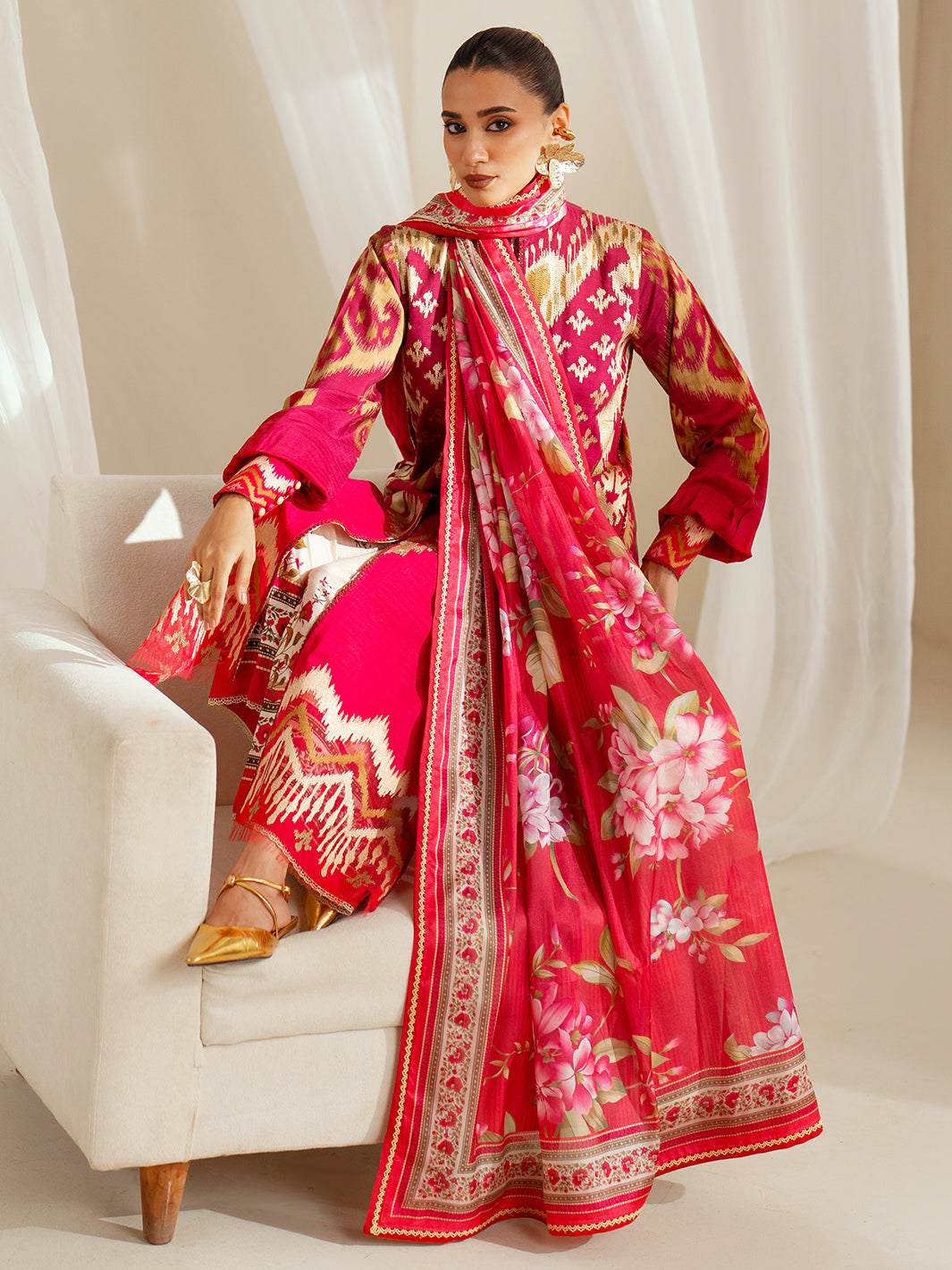 Bin Ilyas | Eres Bonita Viscose 25 | 1102-A - Pakistani Designer Dress - by Bin Ilyas - Type : Ladies Clothes - 100% Original at Saira Sultan