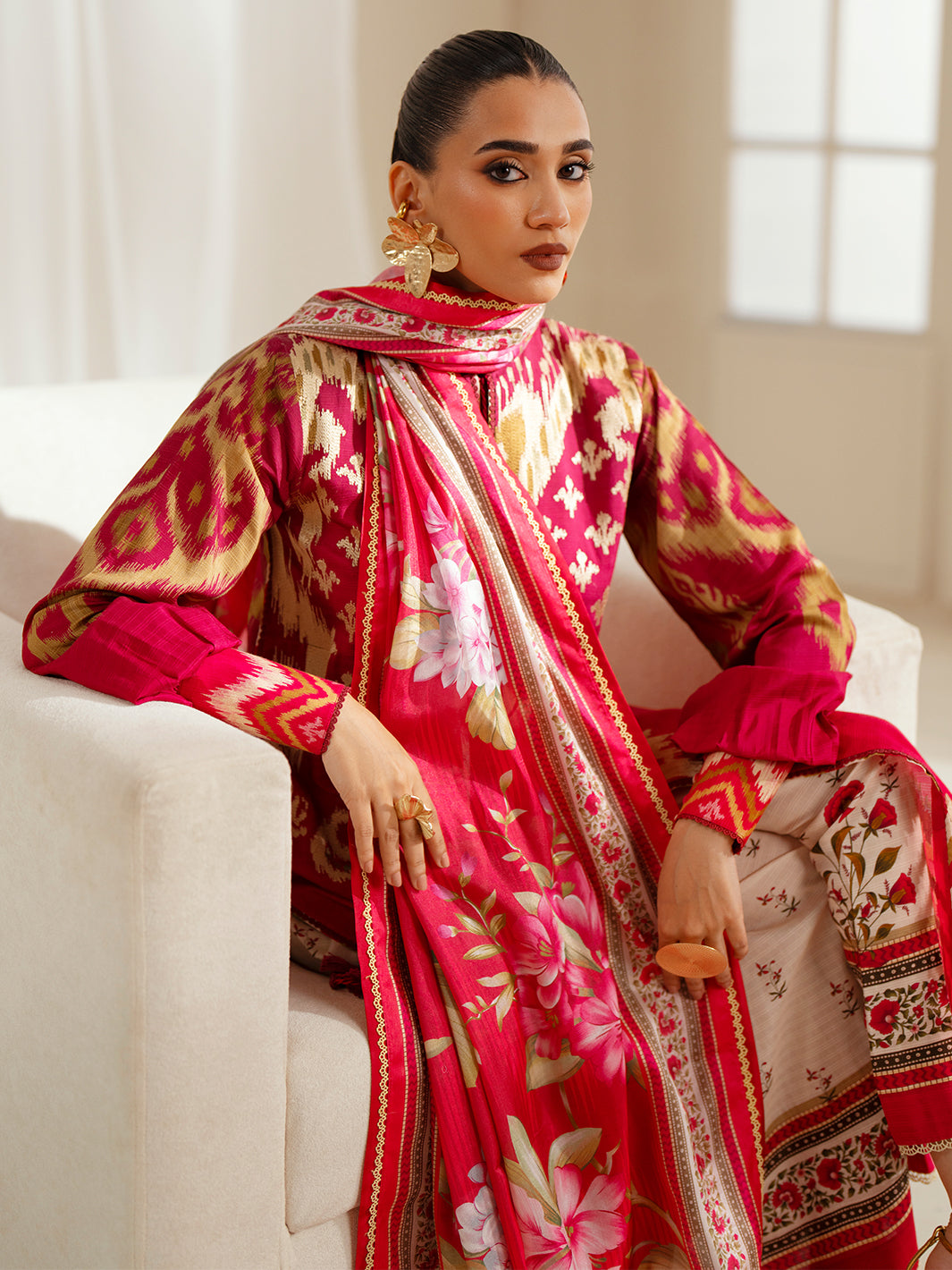 Bin Ilyas | Eres Bonita Viscose 25 | 1102-A - Pakistani Designer Dress - by Bin Ilyas - Type : Ladies Clothes - 100% Original at Saira Sultan
