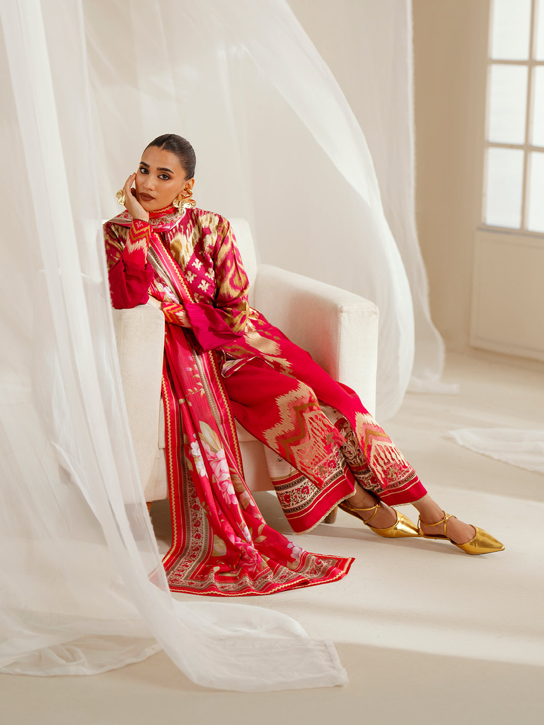 Bin Ilyas | Eres Bonita Viscose 25 | 1102-A - Pakistani Designer Dress - by Bin Ilyas - Type : Ladies Clothes - 100% Original at Saira Sultan
