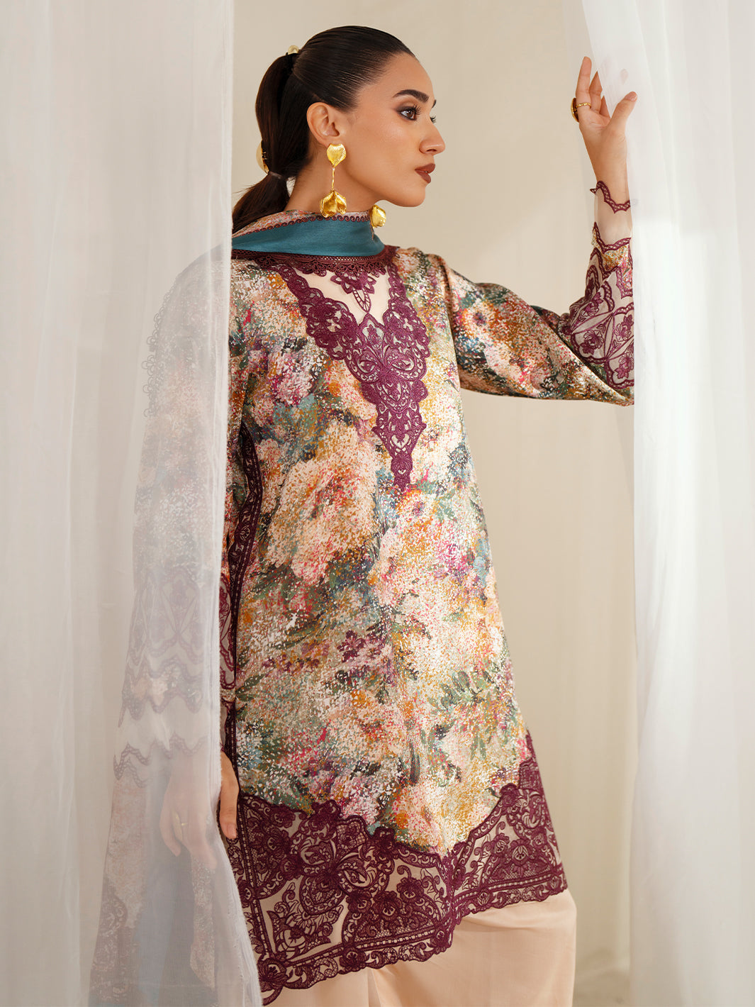 Bin Ilyas | Eres Bonita Viscose 25 | 1104-B - Pakistani Designer Dress - by Bin Ilyas - Type : Ladies Clothes - 100% Original at Saira Sultan