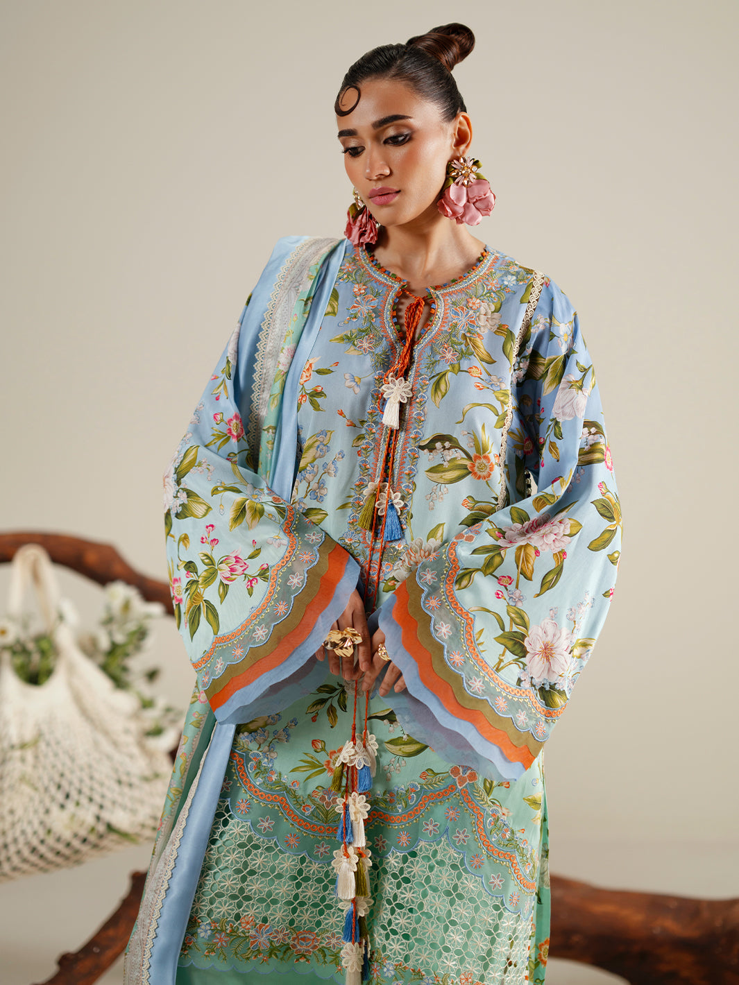 Bin Ilyas | Eres Bonita Viscose 25 | 1105-B - Pakistani Designer Dress - by Bin Ilyas - Type : Ladies Clothes - 100% Original at Saira Sultan