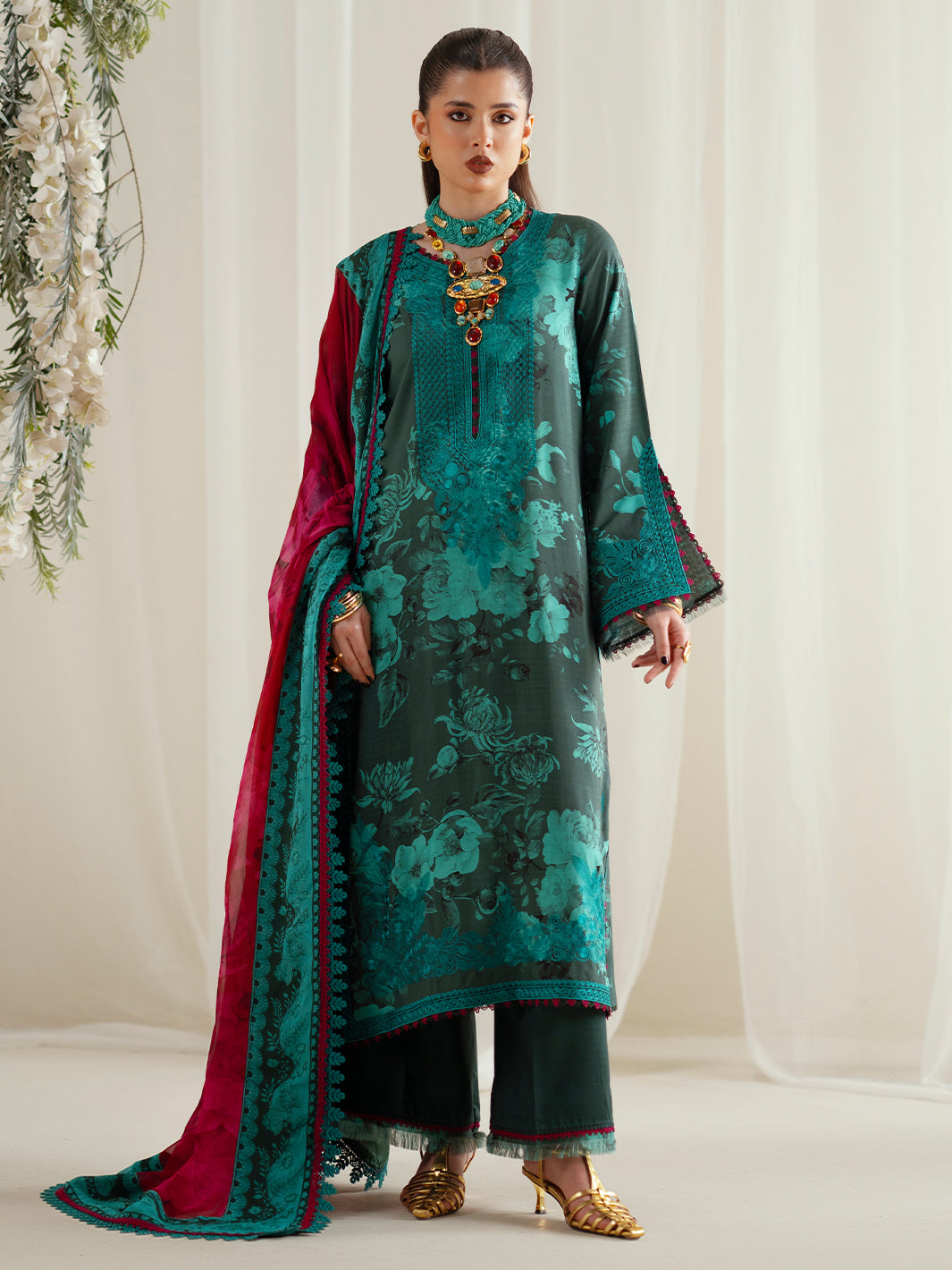 Bin Ilyas | Eres Bonita Viscose 25 | 1106-B - Pakistani Designer Dress - by Bin Ilyas - Type : Ladies Clothes - 100% Original at Saira Sultan