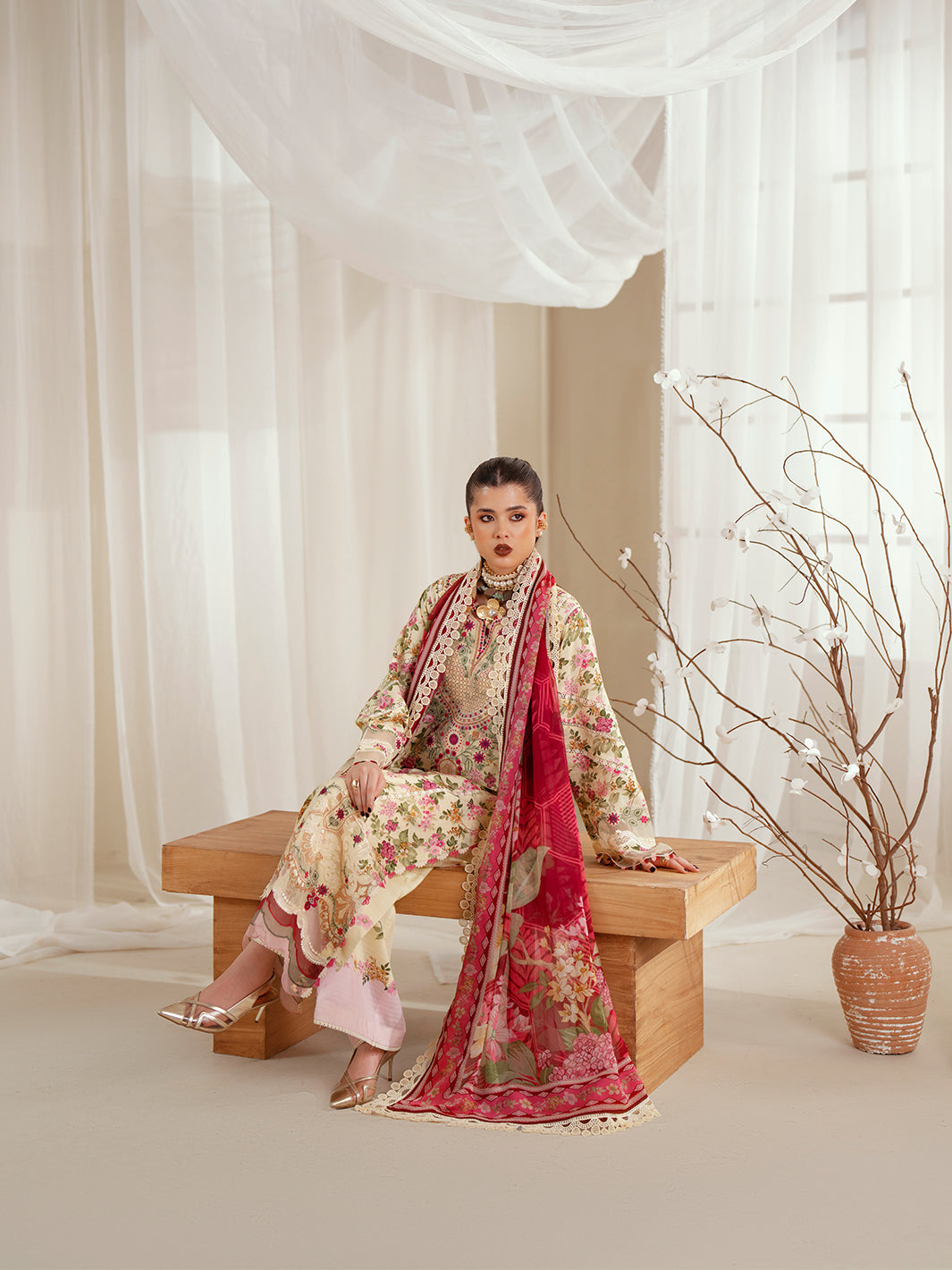 Bin Ilyas | Eres Bonita Viscose 25 | 1107-A - Pakistani Designer Dress - by Bin Ilyas - Type : Ladies Clothes - 100% Original at Saira Sultan