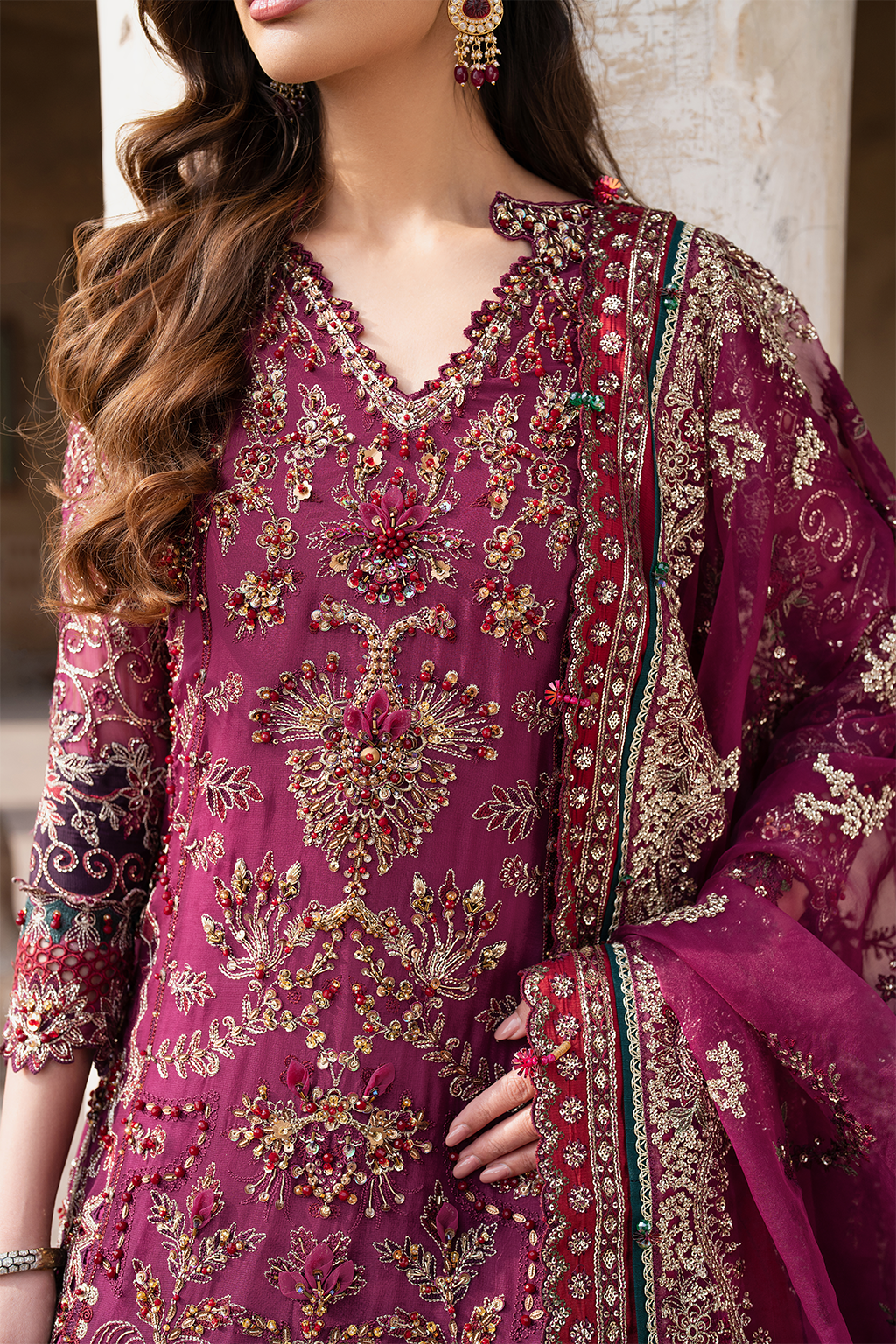 Iznik | Luxury Chiffon | ILC-04 M Magenta Chiffon