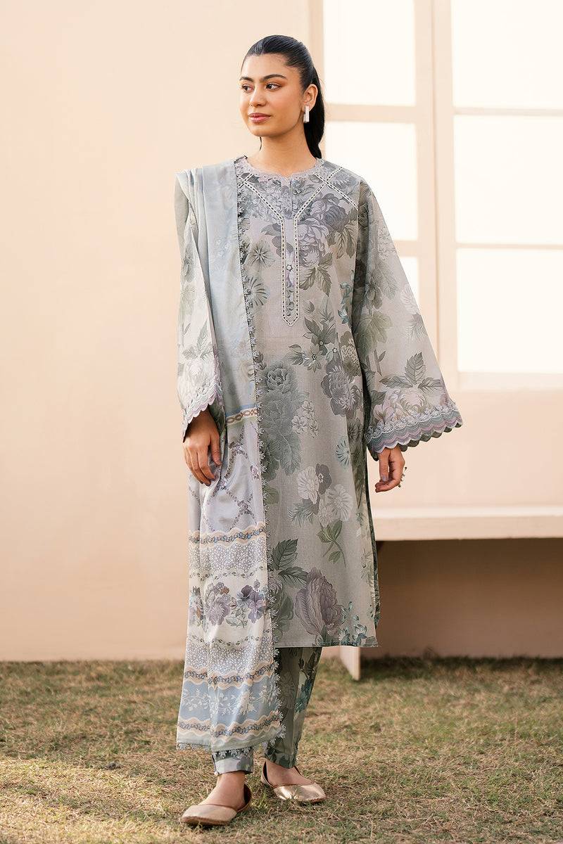 Baroque | Luxury Pret 24 | LAWN UF-605 - Pakistani Designer Dress - by Baroque | Type: Luxury - 100% Original at Saira Sultan