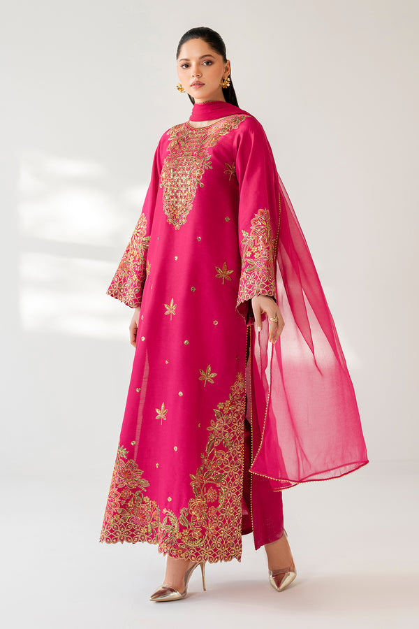 Baroque | Luxury Pret 25 | EMBROIDERED RAW SILK PR-1165 - Pakistani Designer Dress - by Baroque - Type : Ladies Clothes - 100% Original at Saira Sultan