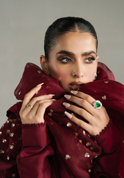 Zarqash | Silk Edit | ZQS 018 ROSE ROUGE L Red Raw Silk