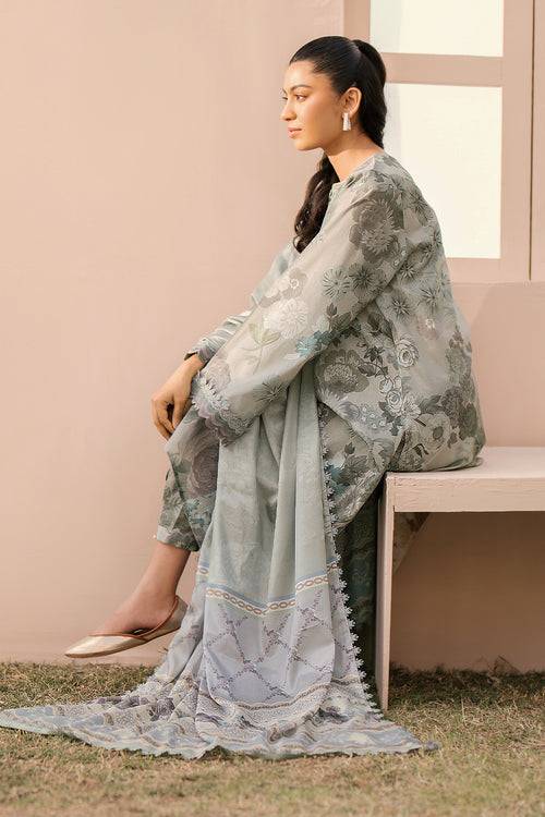 Baroque | Luxury Pret 24 | LAWN UF-605 - Pakistani Designer Dress - by Baroque | Type: Luxury - 100% Original at Saira Sultan