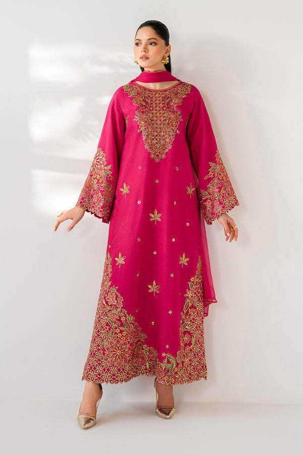 Baroque | Luxury Pret 25 | EMBROIDERED RAW SILK PR-1165 - Pakistani Designer Dress - by Baroque - Type : Ladies Clothes - 100% Original at Saira Sultan
