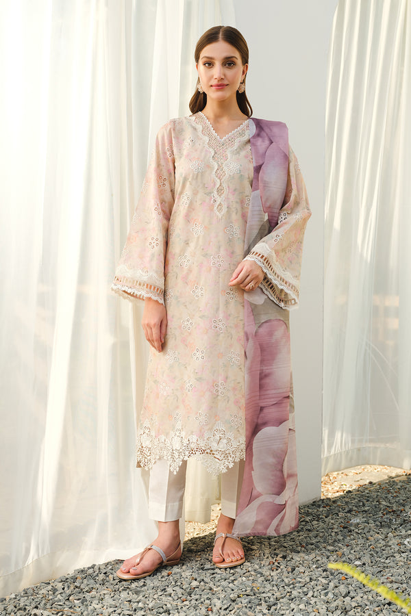 Baroque | Luxury Pret 24 | LAWN UF-660 - Pakistani Designer Dress - by Baroque | Type: Luxury - 100% Original at Saira Sultan