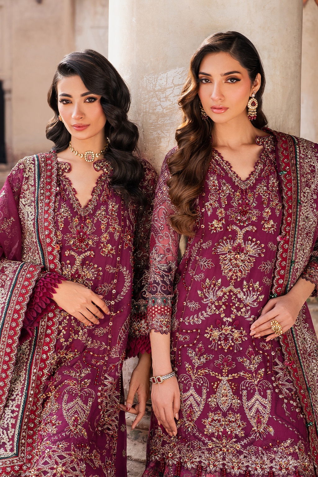 Iznik | Luxury Chiffon | ILC-04 Custom Size Magenta Chiffon
