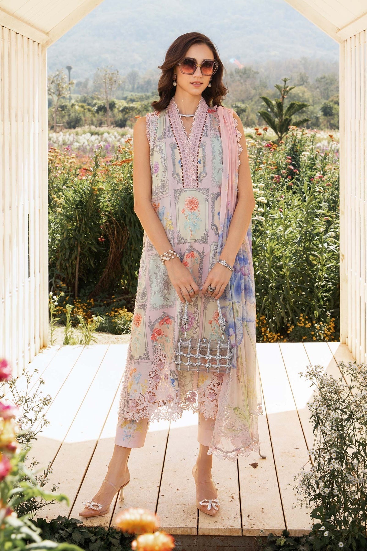 Maria B | M Prints 25 | MPT-2511-A S Pink Lawn