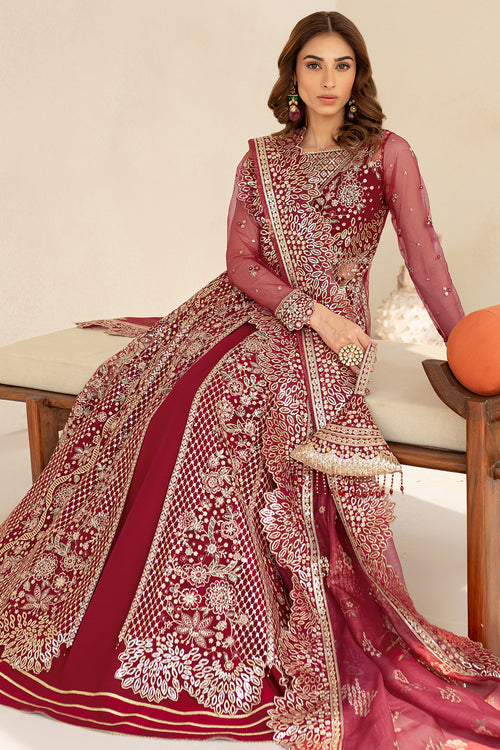 Farasha | Lu Zella Premium Formals 25 | Carmine Allure - Pakistani Designer Dress - by Farasha - Type : Ladies Clothes - 100% Original at Saira Sultan
