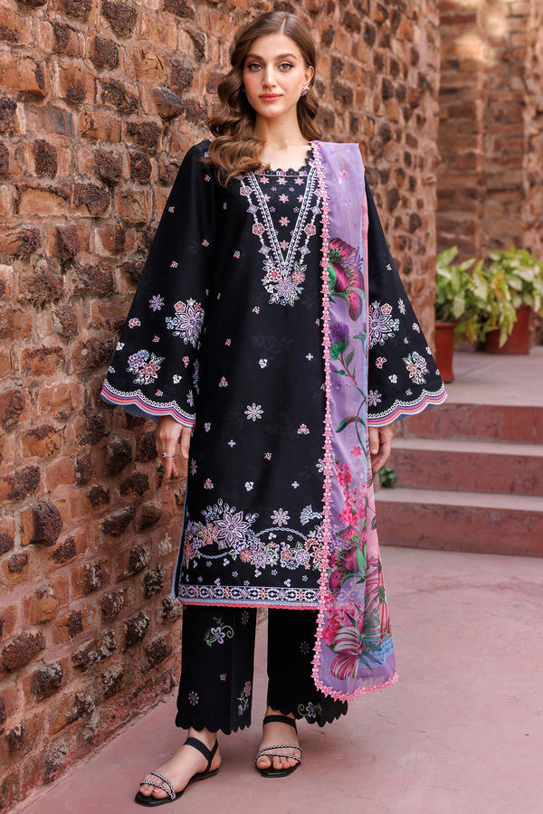 Farasha | Printed Essentials | Sable XS Black Lawn