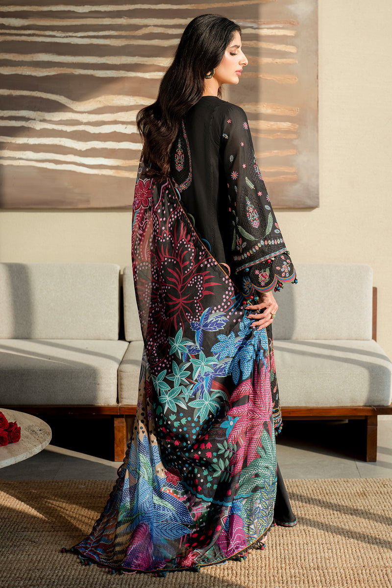 Jazmin | Shahkaar Luxury Lawn 25 | SL25-D10 S Black Lawn