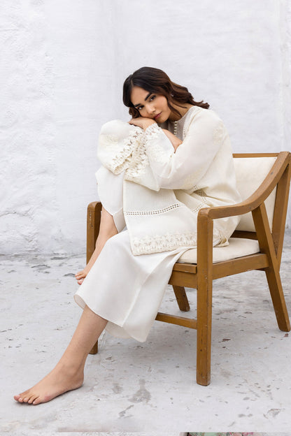 Erum Khan | Ramadan Edition | Haya XL White Cotton Karandi