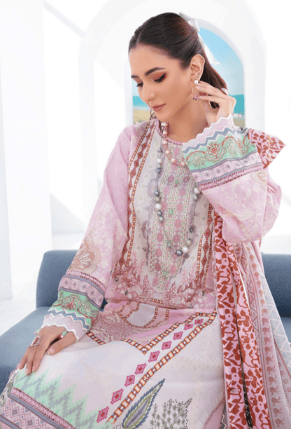 Humdum | Saira Bano Lawn 24 | D08 - Pakistani Designer Dress - by HumDum | Type: Casuals - 100% Original at Saira Sultan
