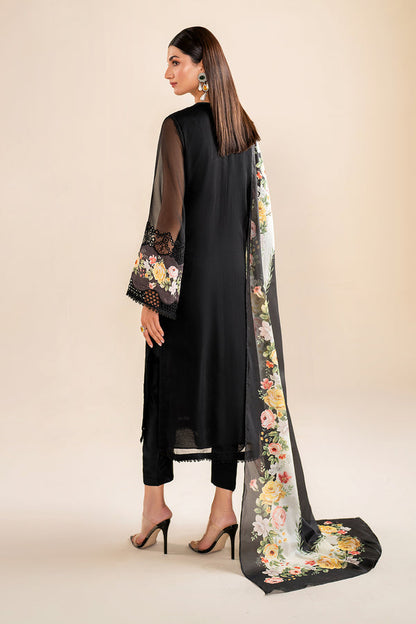 Baroque | Velvet Formals | CHIFFON UF-615 S Black Chiffon