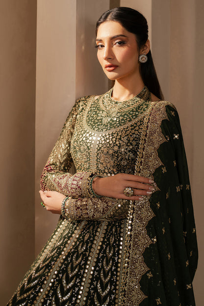 Jazmin | Wedding Formals | WF'25-02 L Olive Green Chiffon