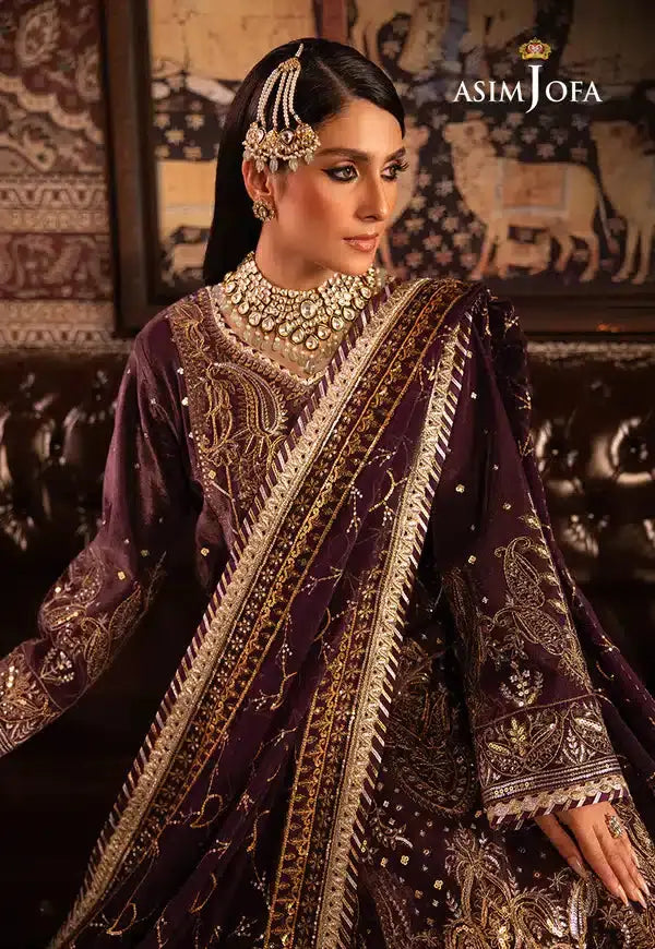 Asim Jofa | Makhmal Wedding Velvet 23 | AJMM-06 - Pakistani Designer Dress - by Asim Jofa | Type: Formal - 100% Original at Saira Sultan