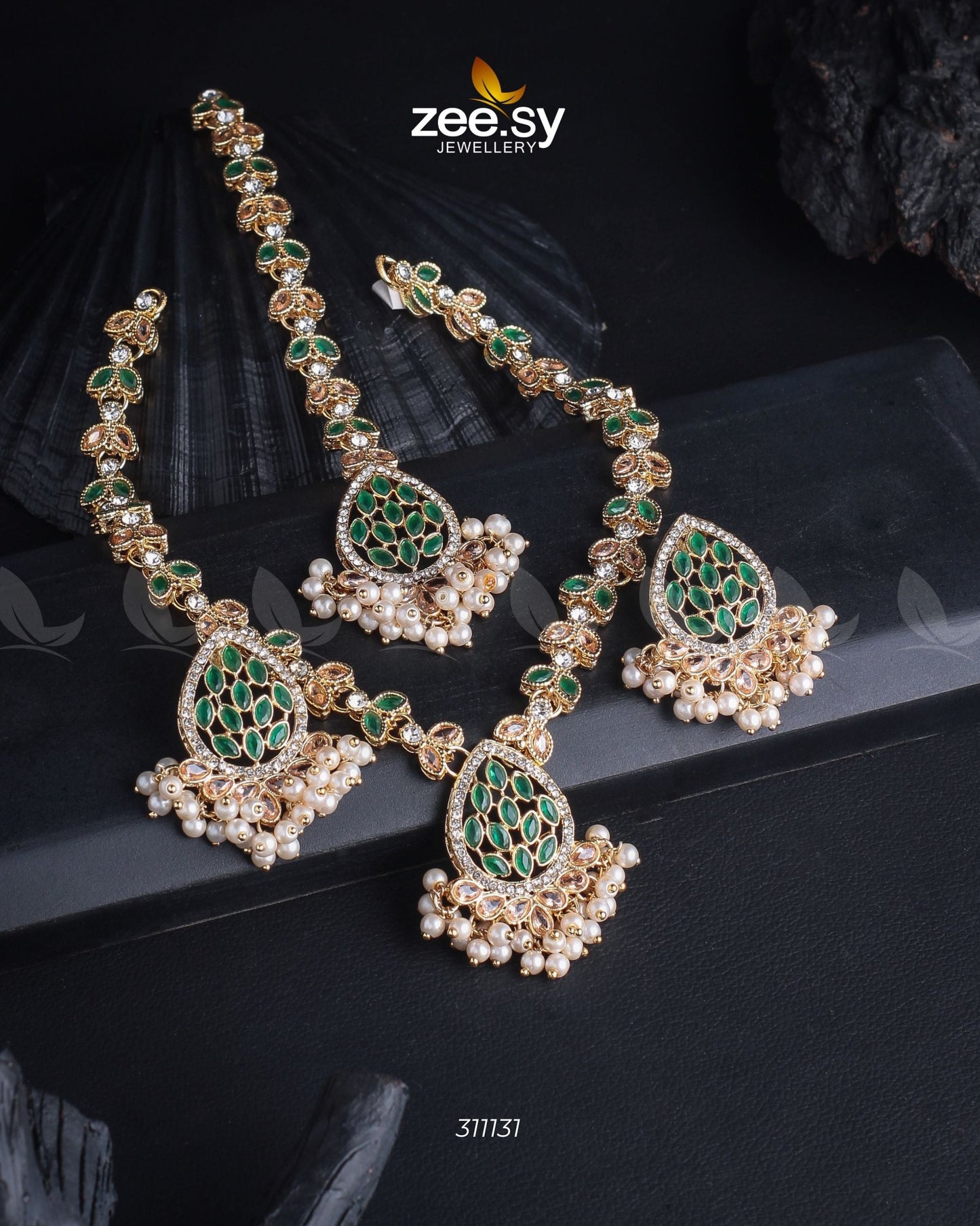 Luxe Necklace Set Golden Green