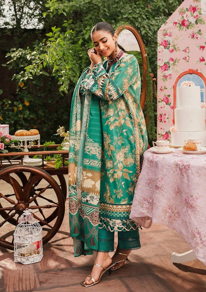 Elaf Premium | Printed Collection 24 | EEP-04B - Chic Teal - Pakistani Designer Dress - by Elaf Premium | Type: Casuals - 100% Original at Saira Sultan