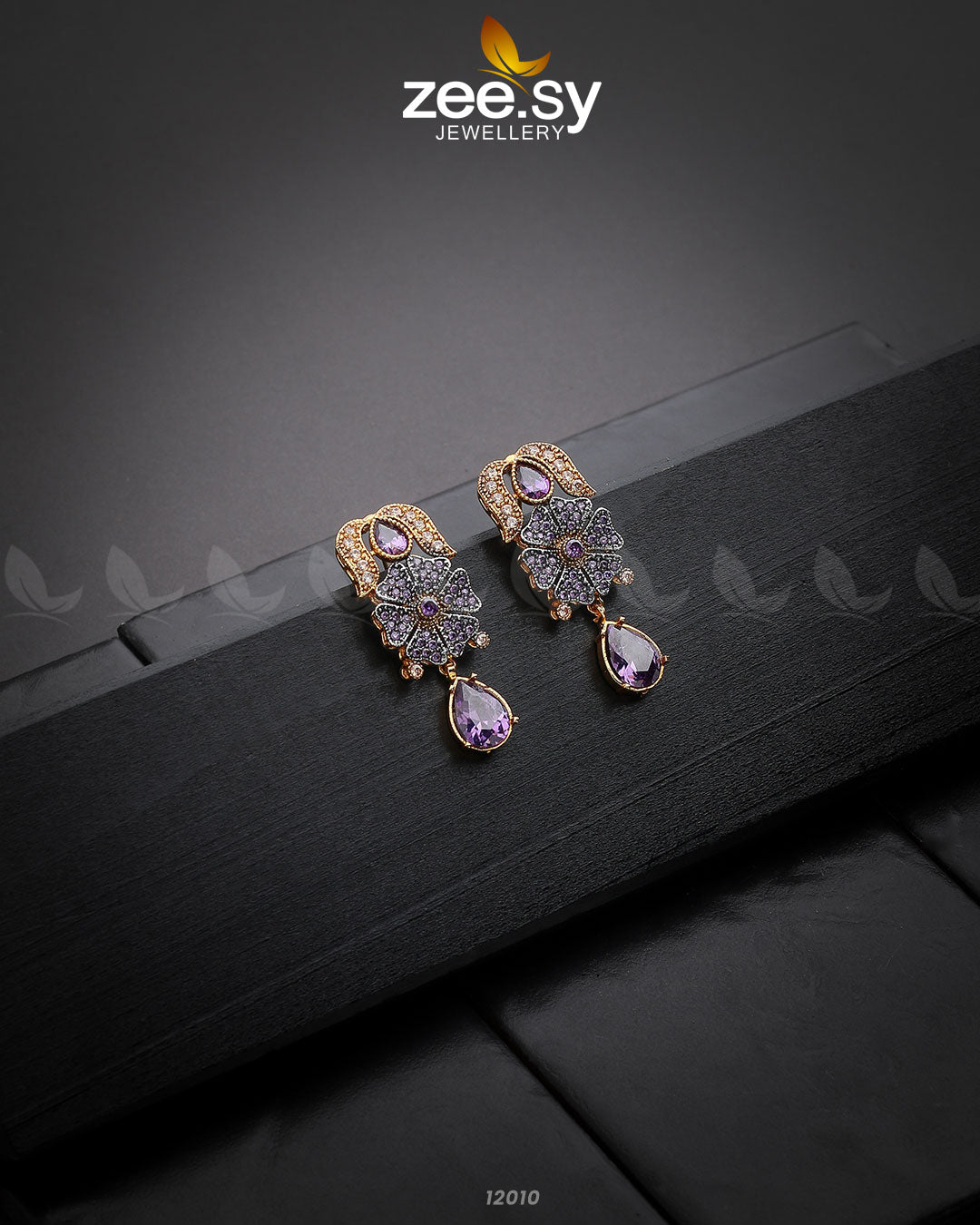 Sunflower Earrings Purple