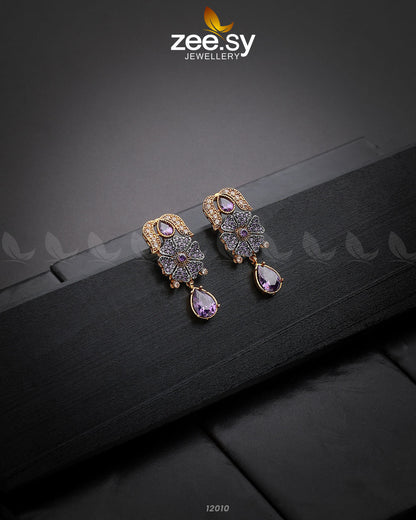 Sunflower Earrings Purple
