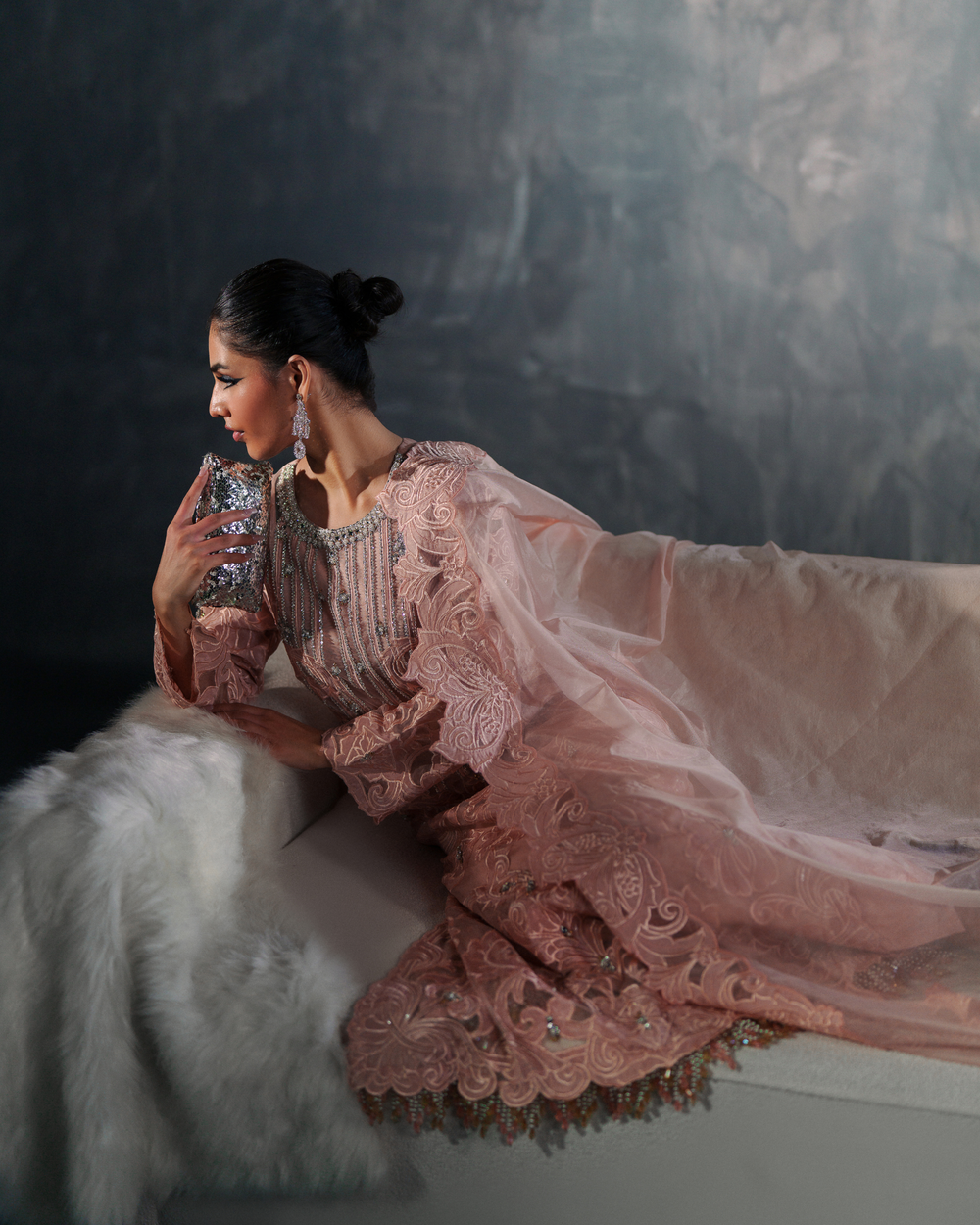 Vasal | Zyra Luxe Pret 26 | Peach Charm - Pakistani Designer Dress - by Vasal - Type : Ladies Clothes - 100% Original at Saira Sultan