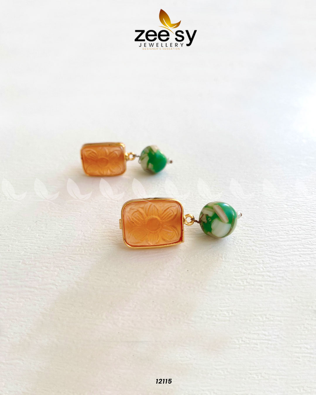 Petite Gems Earrings Orange