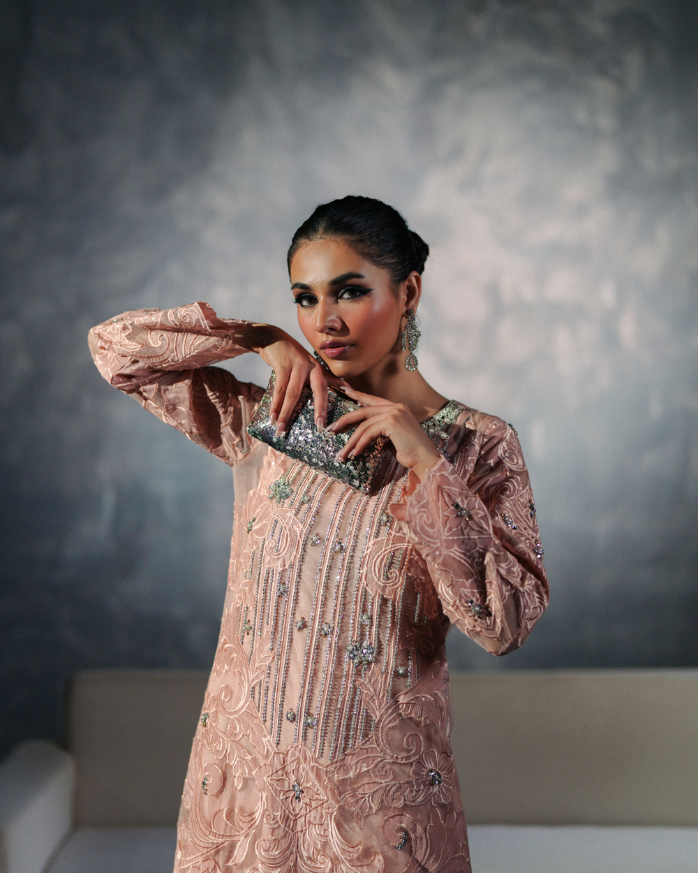Vasal | Zyra Luxe Pret 26 | Peach Charm - Pakistani Designer Dress - by Vasal - Type : Ladies Clothes - 100% Original at Saira Sultan