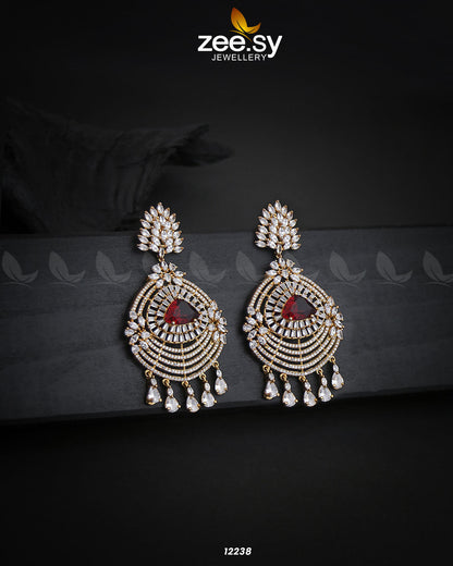 Earrings-0559 Golden Red